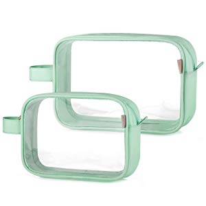 Small Clear PVC Waterproof Bag with Zipper Closure, Mini Portable Transparent Plastic Organizer Pouch for Cosmetic, Make