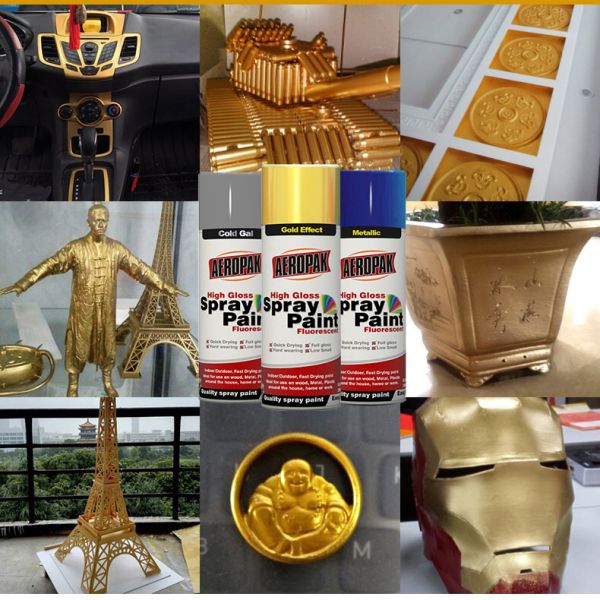 Краска автомобиля металлической краски для пульверизатора аэрозоля Aeropak Acylic быстрая сухая металлическая черная