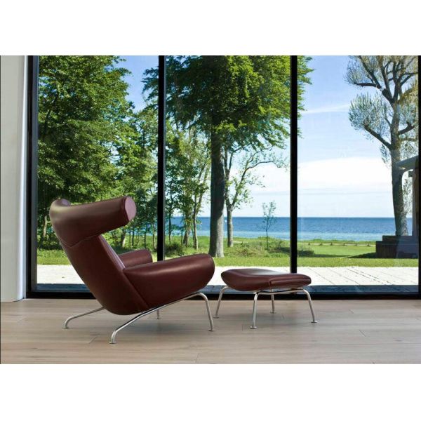 Ox Chair with Ottoman Designer Chair Leather Office walk Chair Recliner