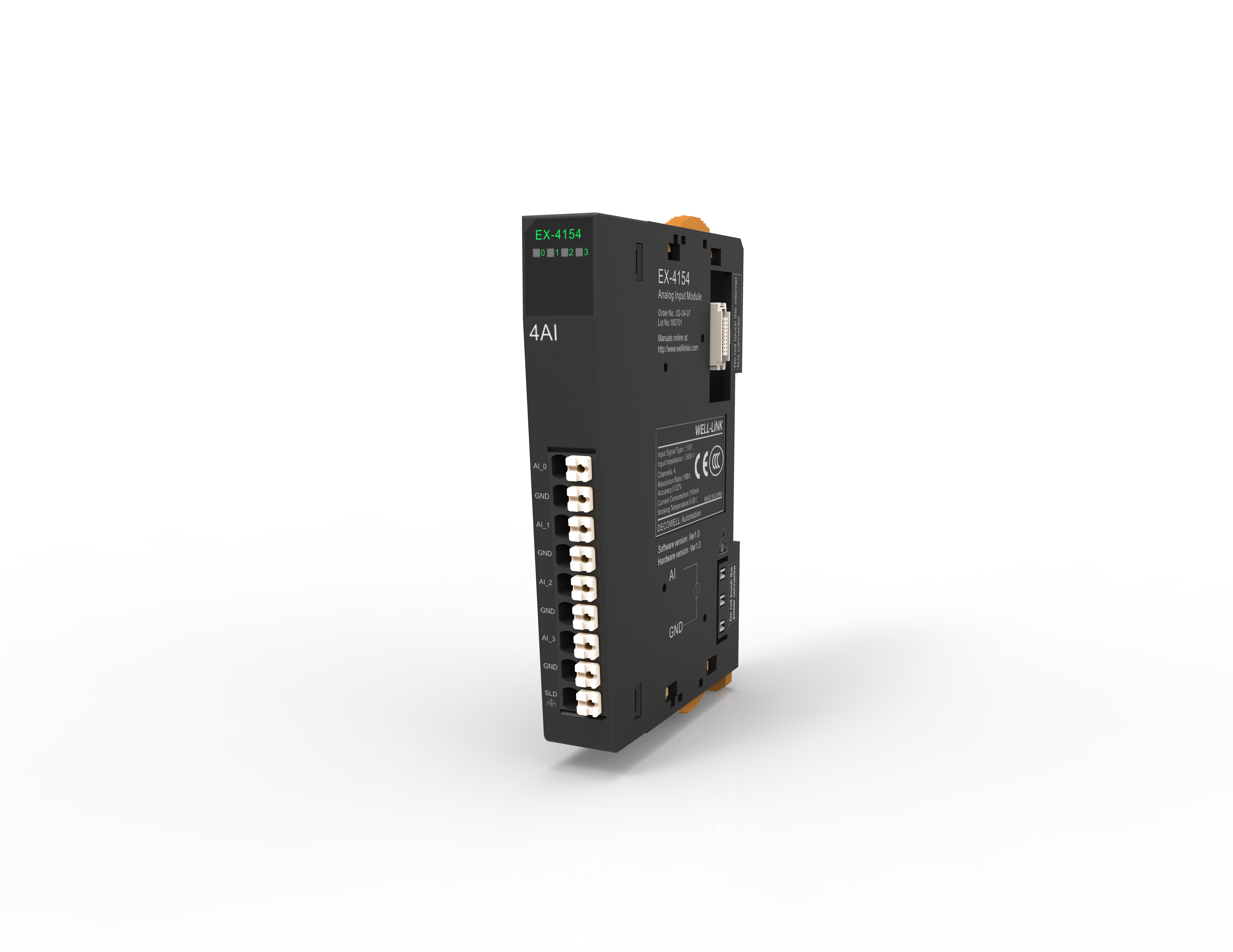 OEM EX Серия IP20 Аналоговый входный модуль 4 канала Модуль ИИ 16 бит EX-4154