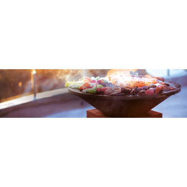 Tepanyaki Table Outdoor Cooking Bbq Grill Weathering Steel For Garden