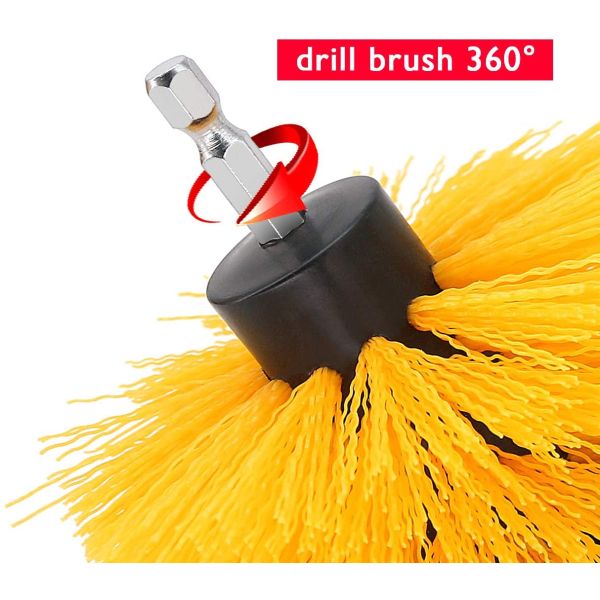5pcs Drill Scrubber Brush Set Power Cleaning Kit 1.2 Pounds