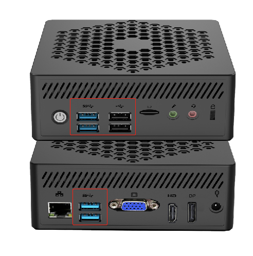 N5100 CPU QUAD-CORE FANLESS мини-компьютер HDMI DP VGA UHD графики
