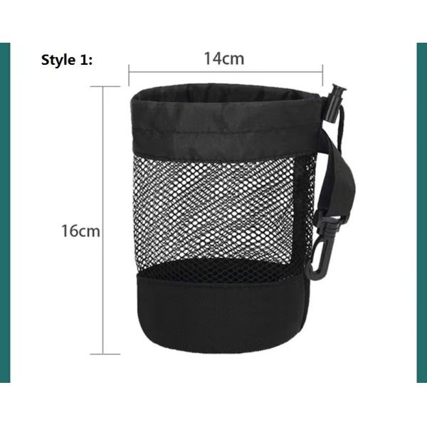 Polyester Sports Drawstring Bag Mesh Pocket Net Pouch For Storage Golf Tennis Ball