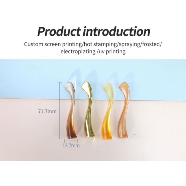 Plastic Custom Cosmetic Packaging Luxury Face Cream Spoon 71.7mm * 13.7mm