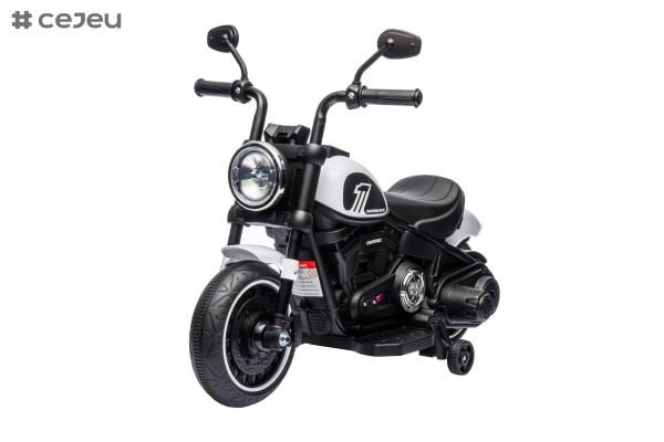Electric Kids Motorcycle Toy, Music & Lights, Hand Acceleration & Foot Brake, 6V4.5AH