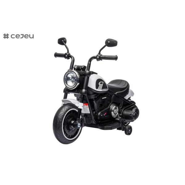 Electric Kids Motorcycle Toy, Music & Lights, Hand Acceleration & Foot Brake, 6V4.5AH