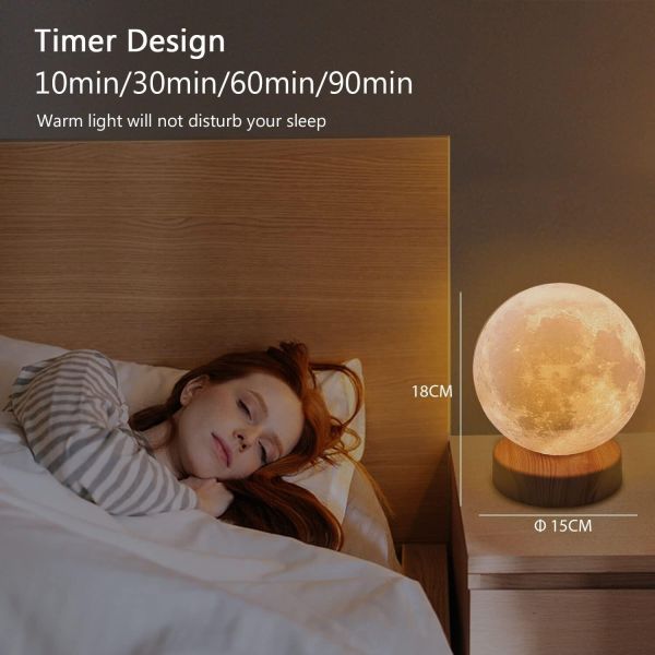 24W Dimmable Moon Sad Lamp with 10000LUX Light Therapy for Home and Office