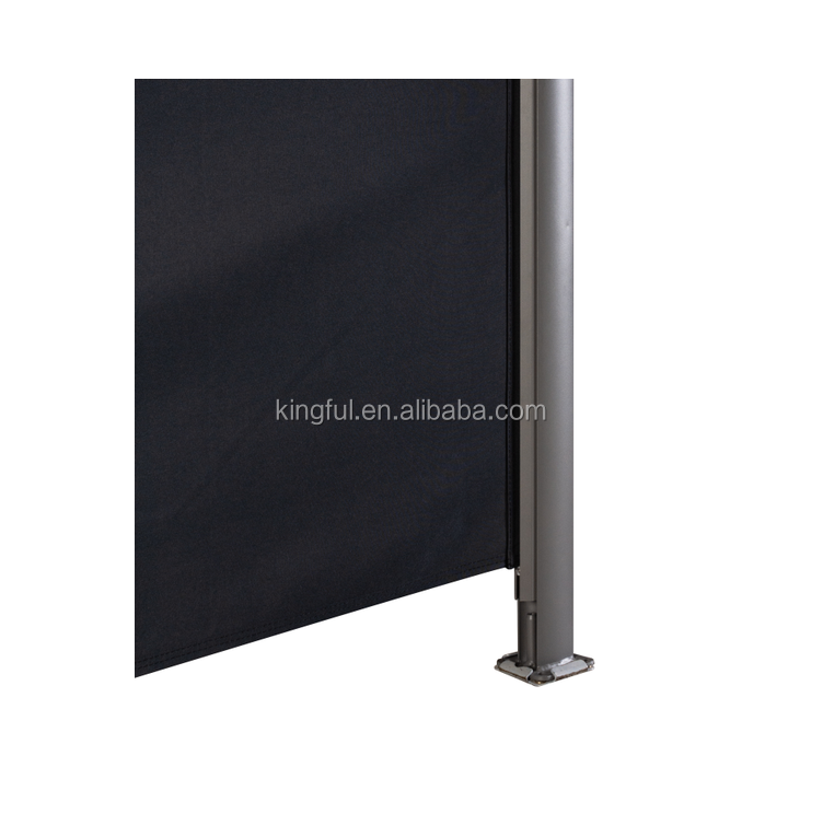 Outdoor Retractable Side Awning 63x118 inches with Manual Operation 100% Polyester