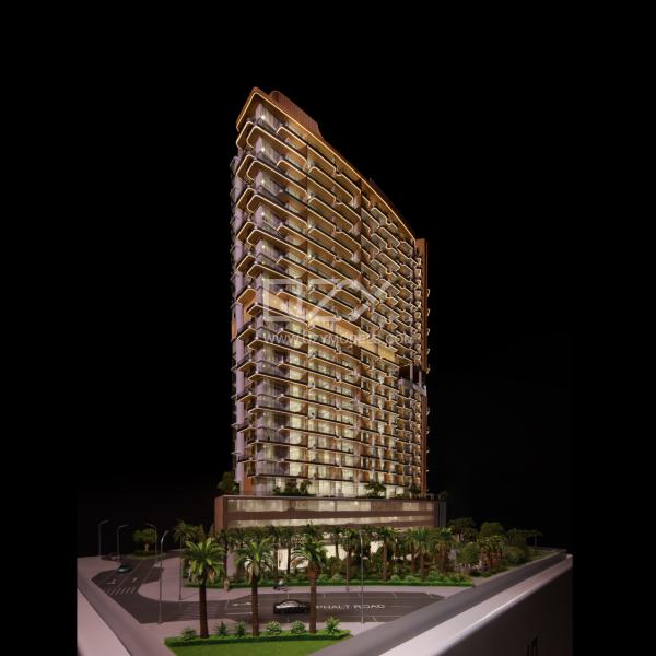 1:75 MAJAN Apartment Tower Architectural Model with 4000K Warm White Light