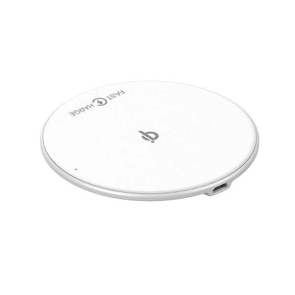 ABS 7mm 3 Coils Qi Wirelss Charging Pad , 10W Wireless Charging Phone Pad White