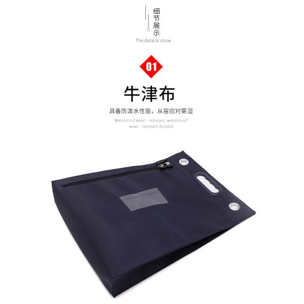 CROSS BORDER SOLID COLOR OXFORD CLOTH TICKET DOCUMENT BAG DOCUMENT BAG TICKET BAG DELIVERY BAG VOUCHER BAG A4 PAPER BAG