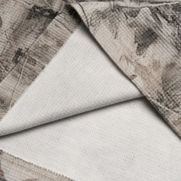 Branch Camo Waffle Long Sleeve Top, Boxy Oversized Functional Shirt with Heat Transfer Tactical Print | OEM ODM Customizable