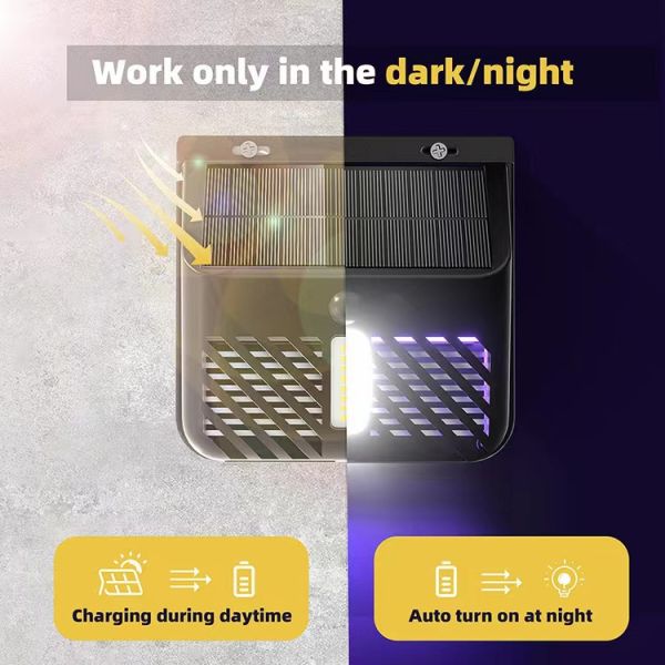 PIR Motion Sensor Solar Mosquito Killer Lamp Insect Repellent Fly Killer ABS Material