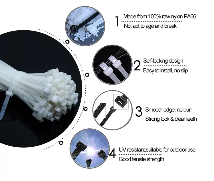 Собственная личность PA66 запирая связи застежка-молнии связей 1mm кабеля нейлона УЛЬТРАФИОЛЕТОВЫЕ устойчивые 250mm различные покрашенные