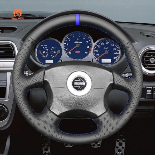 MEWANT Hand Sew Steering Wheel Cover Wrap for Subaru Impreza WRX 2002-2004 Car Accessories Customized Interior Accessory