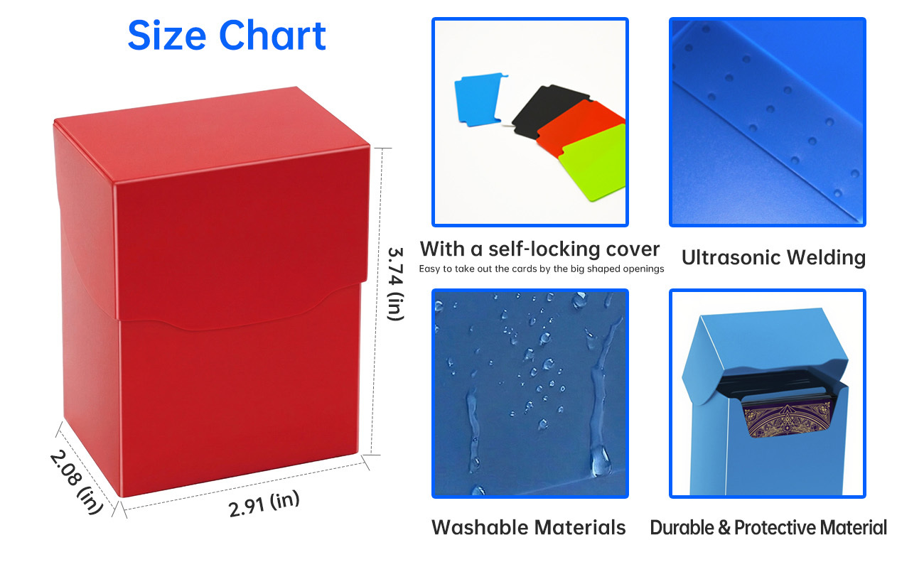Durable Pokemon Booster Case Customizable Game TCG MTG Magic Card Deck Box