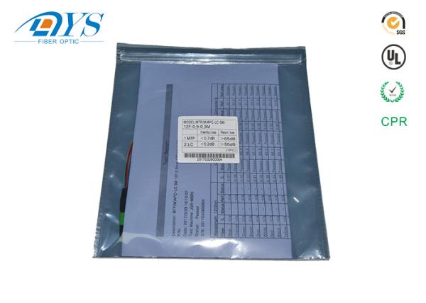 Fiber Optic Ribbon Cable 24 Fiber SM MPO To LC Breakout Jumper MPO/MTP 0.9mm