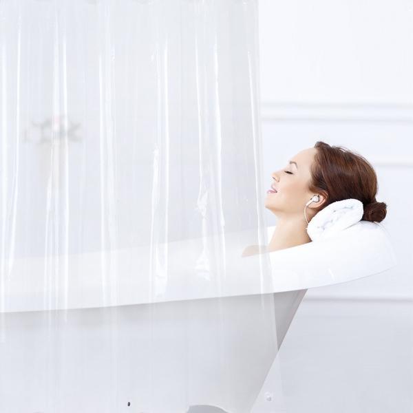 Non Toxic PEVA Stylish Waterproof Shower Curtain Mold Resistant For Homestay