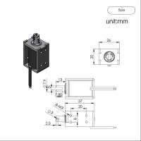 solenoide elétrico push pull linear do solenoide 0837 do impulso pequeno da C.C. 6v 12v 24v 10N 5w 10w do curso de 8Mm