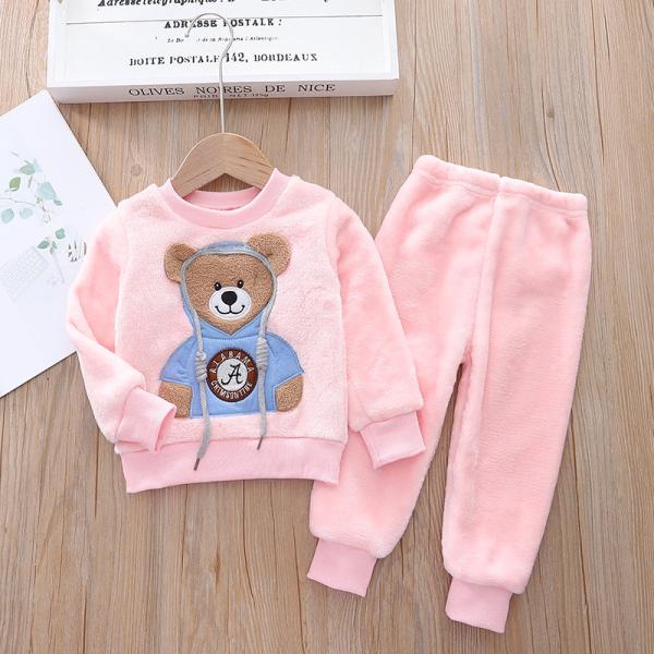 Criança Brown 28kg Teddy Bear Wearing Pajamas Sleepwear do bebê 145cm para o outono