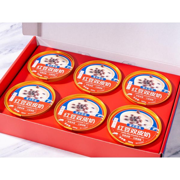 Pudding de lait de haricots rouges Double peau lait sain dessert de haricots rouges soyeux double peau doux dessert traditionnel de Hong Kong