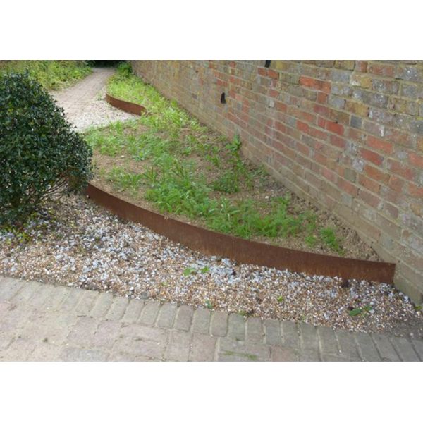 Rusty Weathering Steel Landscape Edging 3.9 Inch Corten Metal Landscape