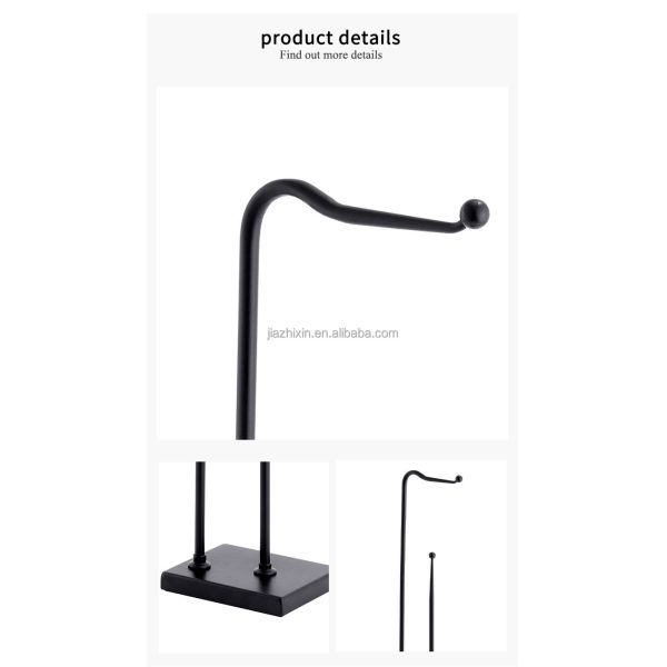 Simplicity Metal Detachable Standing Double Tier Bathroom Toilet Tissue Rack & Paper Towel Holder Organization Storage Shelf