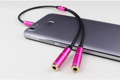 Portátil audio Jack Headphone Microphone Splitter Adapter 2 de 1 comprimento de 30cm