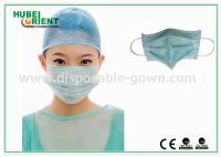Trois couches à usage unique approuvé EN14683 Masque facial chirurgical avec boucle d'oreille Non tissé