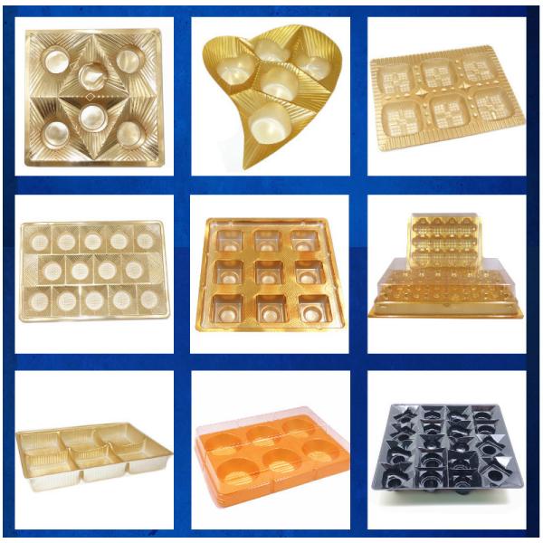 Custom Food Grand PET Tray Box For Handmade Brownie Chocolate Gift 1.0mm