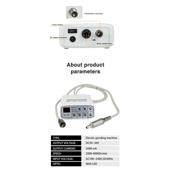 Клиническая L без щетки Led Dental Micromotor Odontologia Машина крутящий момент 3,4Ncm