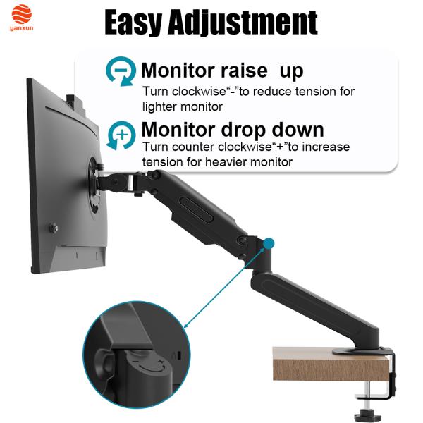 27-Inch Monitor with Articulating Arm & 1080p Webcam: Ultra-Flexible Height/Tilt/Swivel Adjustment for Ergonomic Office Setup – Crisp QHD/UHD Display + Clear Video Calls
