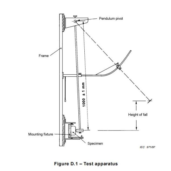 Equipamento de teste mecânico do impacto IEC60884-1, verificador do impacto do pêndulo de IK