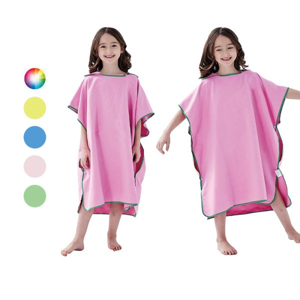 Excellent OEM Experience Microfiber Poncho Beach Surf Poncho Swimming Hooded Poncho Wetsuit Changing Towel Robe for Adults