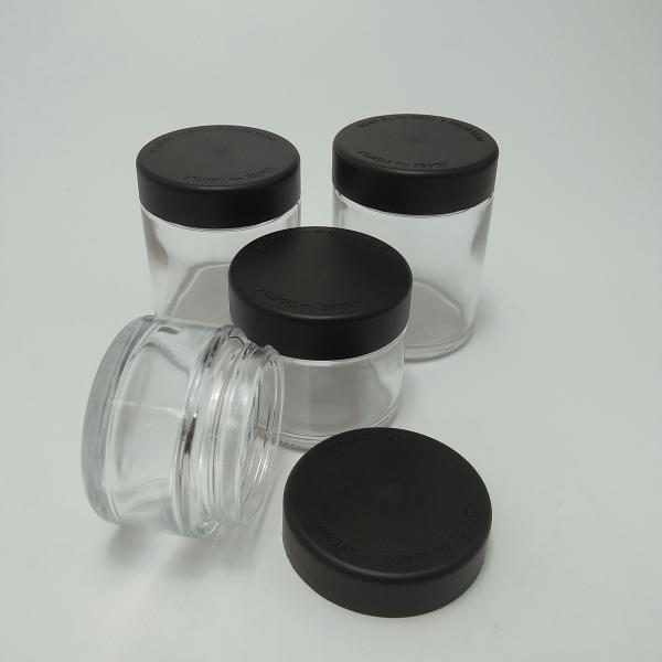 las flores de cristal del tarro CBD de los envases 3oz de las flores claras a prueba de niños del cáñamo sacuden