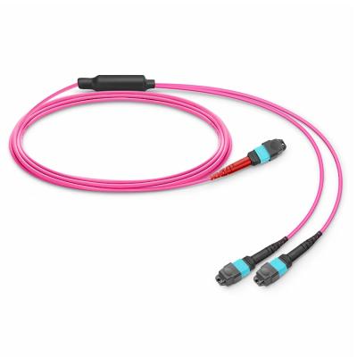 MTP Breakout Cable with OM4 Fiber and OFNP Fire Safety-Rated Jacket Featuring 0.35dB Low IL
