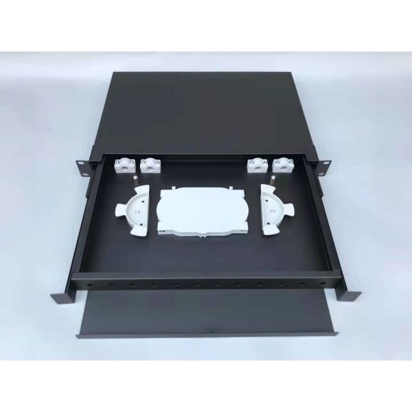 Cold Rolled Plate 1U 24 Port SC SX FTTH Fiber Optic Patch Panel for 19 Inch Rock Mount
