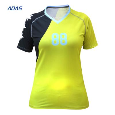 Short Sleeve Training New Volleyball Jersey T Shirt 100% Polyester OEM