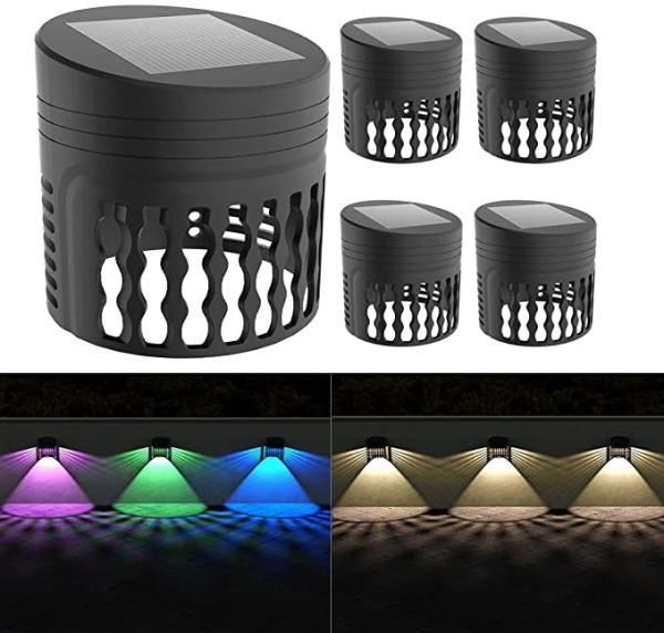 New Model Waterproof IP65  Solar Garden Decoration Fence Light Outdoor Solar Led Wall Lamp  For Patio Lawn