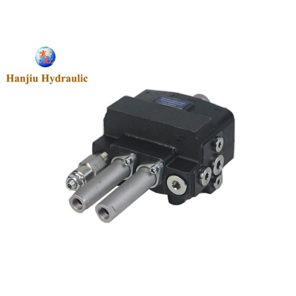 Hydraulic Monoblock Directional Control Valve 45 Liters 2 Spools G1/2 Ports Manual And Pneumatic Control