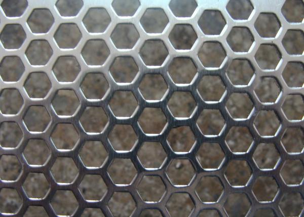 Galvanized Perforated Metal Mesh Hexagonal / Round Hole 3mm - 200mm Aperture