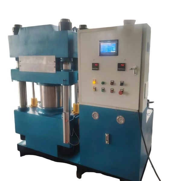 100-ton Cast Steel Base Flat Vulcanizing Machine - Hot Press Molding Machine For Rubber Shoe Soles - Four-column Type With Two Working Layers