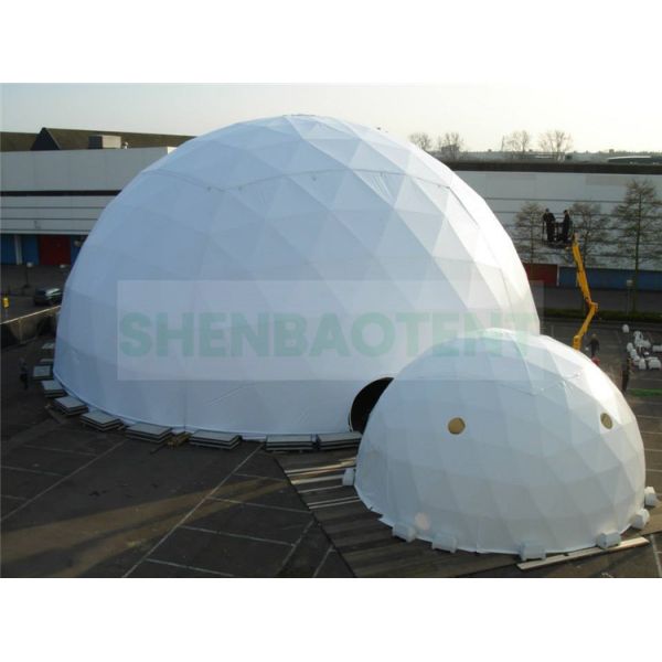Construction Of Big Geodesic Dome Tent , Steel Structure Outdoor Dome Tent
