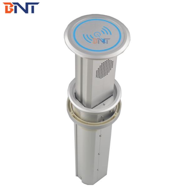 Aluminum alloy waterproof motorized pop up socket with speaker for kitchen