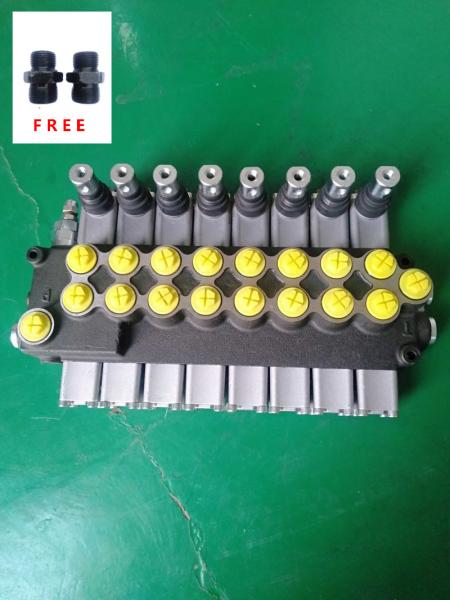Threaded Mounting Multiway Valve 8 Ways Manual Hydraulic Control Valve
