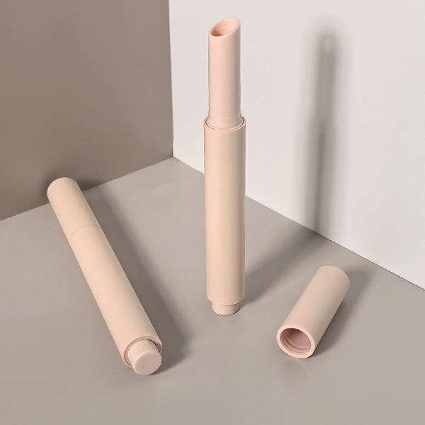 Cylindrical Bevel Bottom Button Lipstick Tube Lip Glaze Tube Container Press Type Lipstick Tube Packaging Material