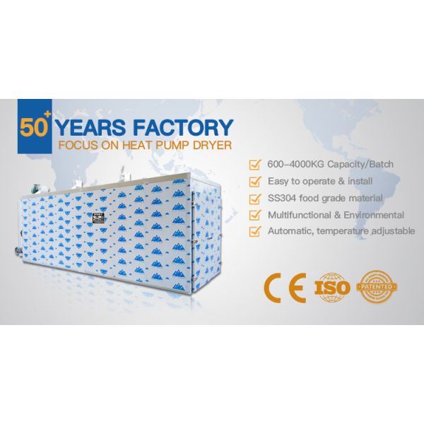 Подносы сушильщика 90 теплового насоса овоща машины 6000KG Konjac печи обломоков 40KW более сухие