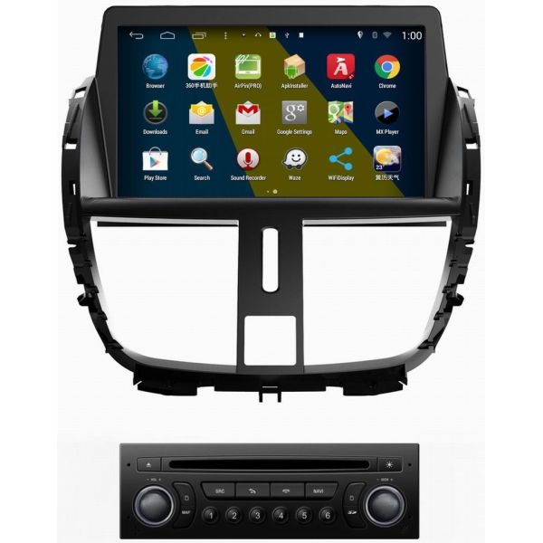 ouchuangbo car multimedia s160 for Peugeot 207 support android 4.4 gps sat nav Bluetooth phone book radio