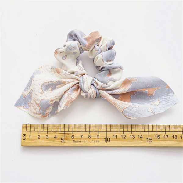 Vintage tie dye Rabbit ears scrunchie hair accessories hair band Headpiece, Women's updo with knotty fabric headpiece